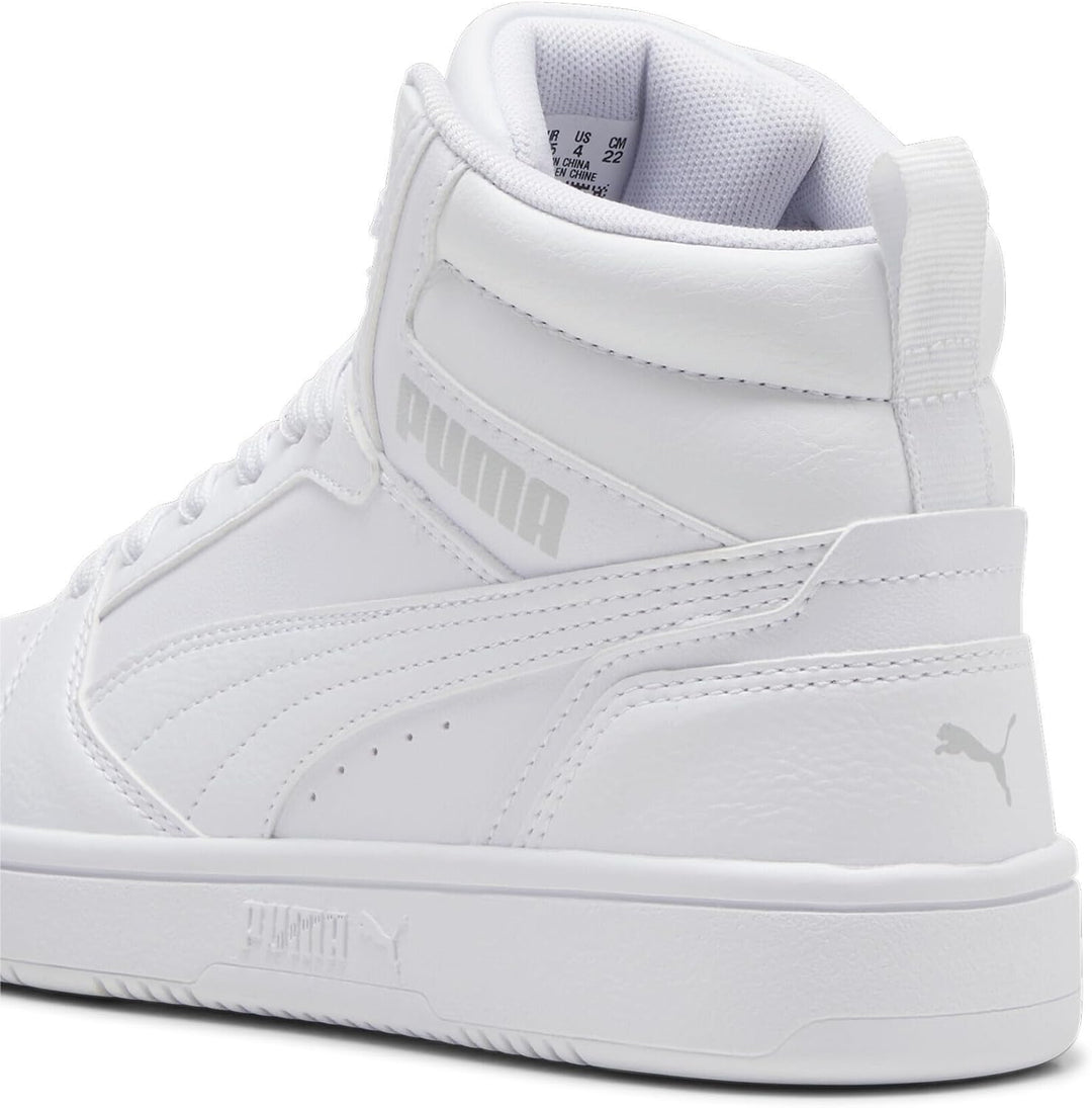 PUMA Unisex Kinder Rebound V6 Mid Jr Sneaker 38 EU White Cool Light Gray, 38 EU White Cool Light Gra