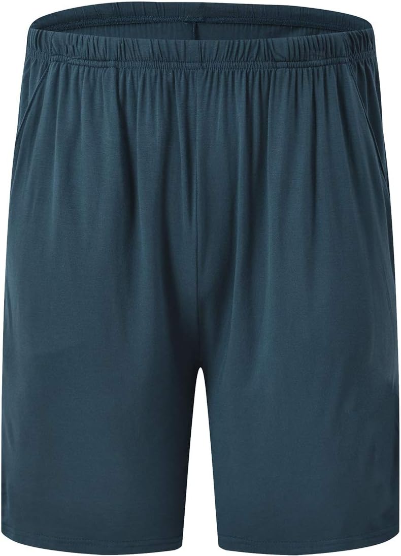 JINSHI Herren Schlafanzughosen Kurz Pyjamahose Sommer Nachtwäsche Shorts L 2er Pack-02, L 2er Pack-0