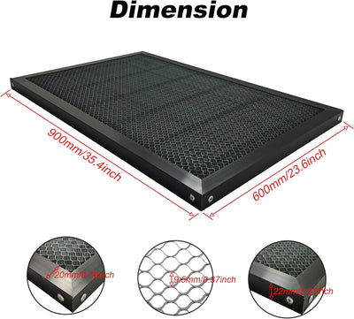 MCWlaser Laser Wabentisch 900 x 600mm Honeycomb Working Table Laser Bed Fläche für CO2-Lasergraviers