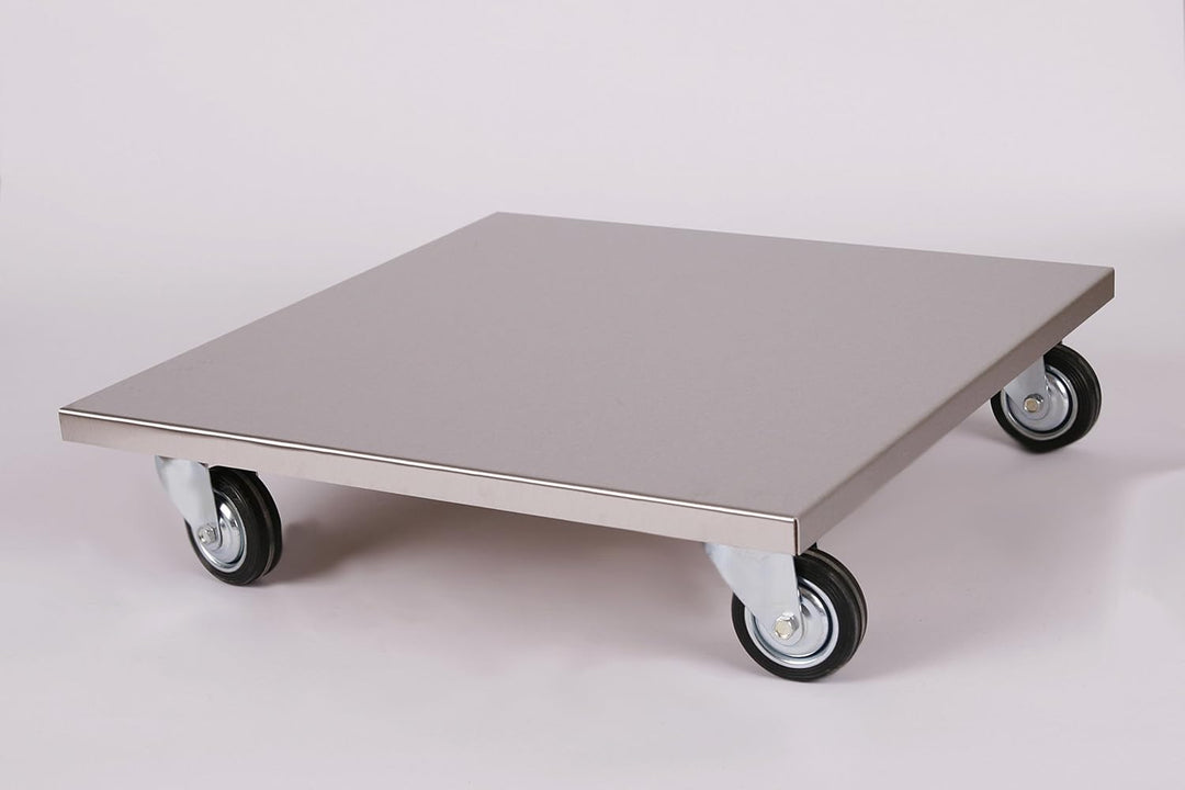 Möbelroller/Pflanzenroller (Profi) 50x50 cm, Edelstahl, 200kg, grosse rollen, Marke: Szagato, Made i
