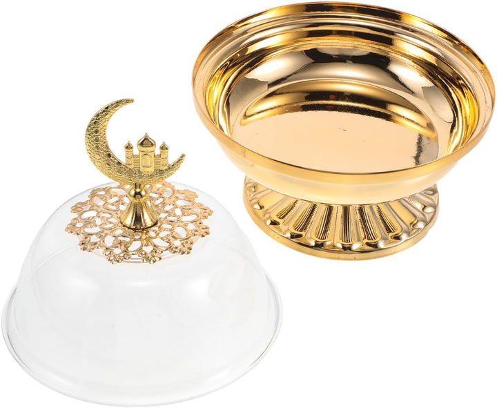 DOITOOL Eid Serving Tray mit Deckel Middle East Obstplatte Wiederverwendbarer Snack-teller für Datte