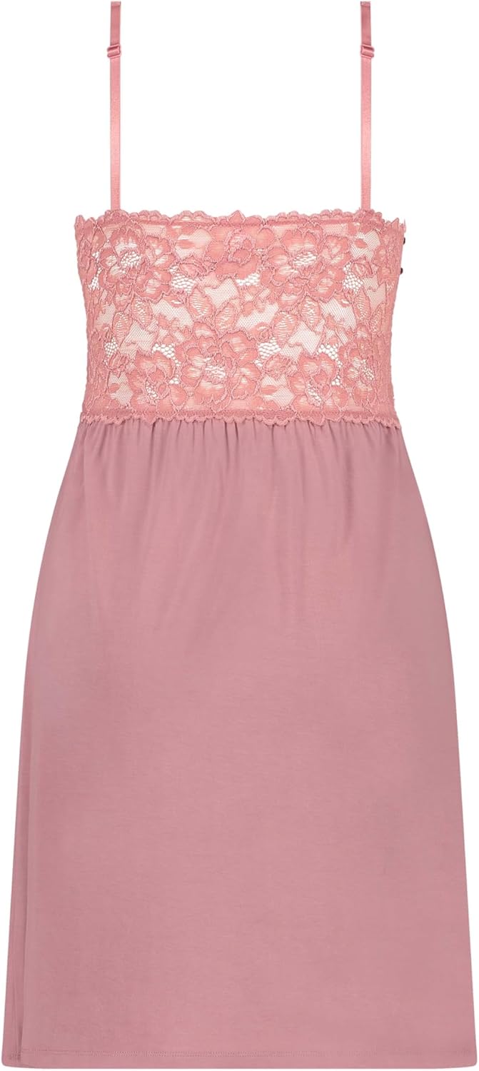 Hunkemöller Slipdress Nora Lace XS Dusty Rose, XS Dusty Rose