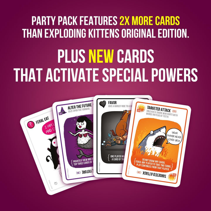 Exploding Kittens Party Pack by Card Games for Adults Teens & Kids - Fun Family Games & Barking Kitt