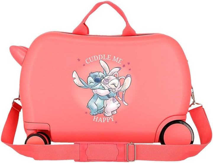 Disney Adorable Stitch Moods Kabinenkoffer, starres ABS, Zahlenschloss an der Seite, 4 Doppelräder,