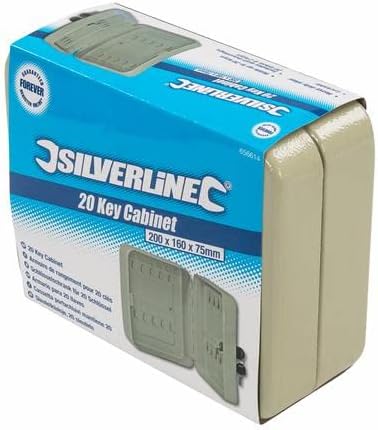 Silverline 656614 Schlüsselschrank für 20 Schlüssel 200 x 160 x 75 mm