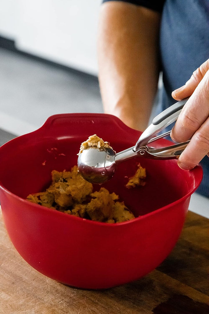 KitchenAid Eisportionierer, Eiscreme- und Teiglöffel mit Auslöser, Spülmaschinenfest – Edelstahl Far