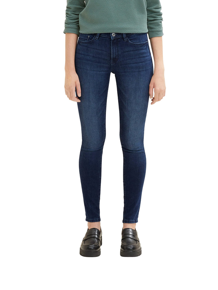 TOM TAILOR Denim Damen Nela Extra Skinny Jeans 29W / 32L 10120 - Used Dark Stone Blue Denim, 29W / 3
