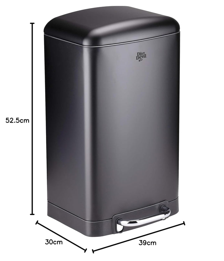 Dirt Devil Tretmülleimer 20L – Mülleimer Küche mit Soft Close – Abfalleimer aus Edelstahl – Herausne
