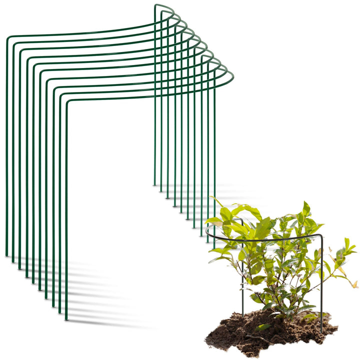 Novatool 10 Strauchstütze halbrund 40 cm Ø50 cm hoch grün Staudenhalter Blumenhalter Rankengewächs P