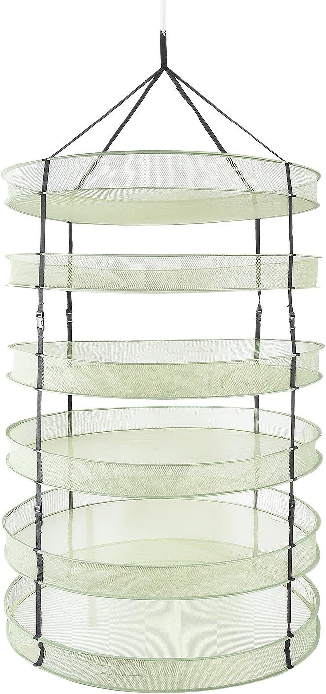 iPower Zusammenklappbares, atmungsaktives Netz-Kräuter-Abtropfgestell für Knospen und Hydrokulturpfl