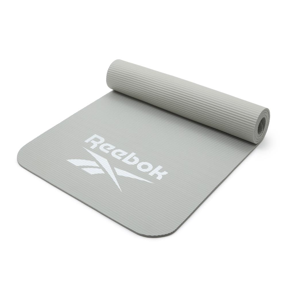 Reebok Trainingsmatte - Rutschfeste Gymnastikmatte aus natürlichem Gummi in 7mm, 10mm, 15mm und vers