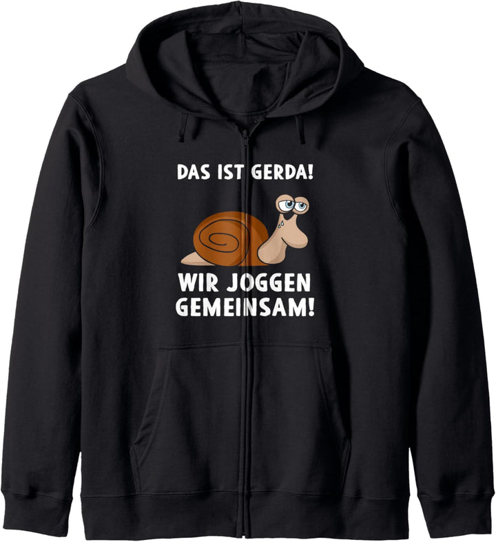 Schnecke Sport Laufen - Das Ist Gerda Wir Joggen Gemeinsam Kapuzenjacke