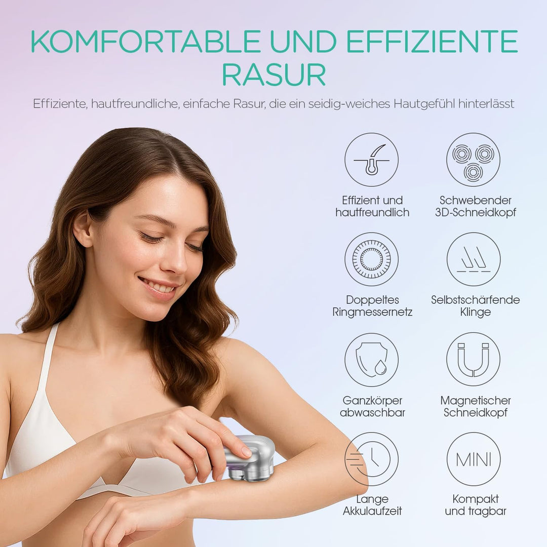 VOYOR Damenrasierer Elektrisch Epilierer Damen Rasierer Damen Intimrasierer Für Frauen Wasserdichter
