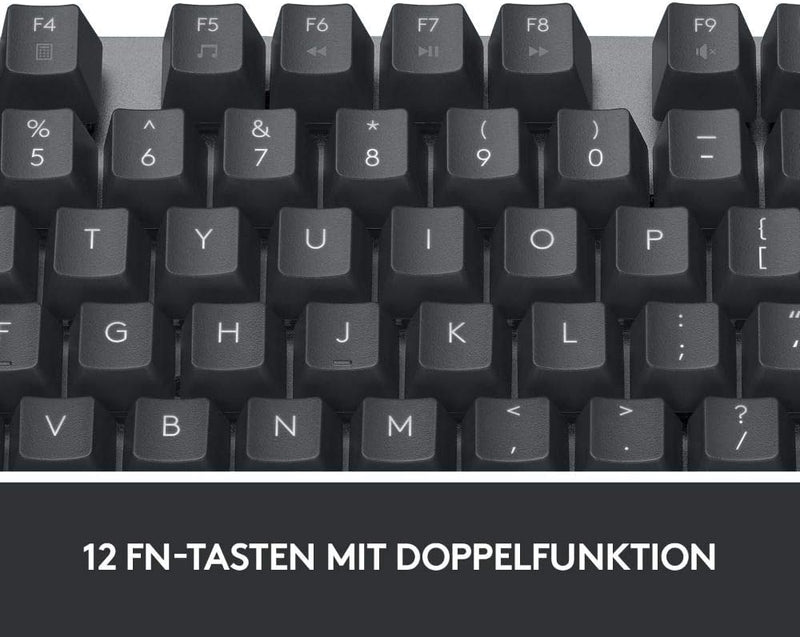 Logitech K835 TKL Kabelgebundene Mechanische Aluminium Tastatur - Tenkeyless PC Keyboard mit kompakt