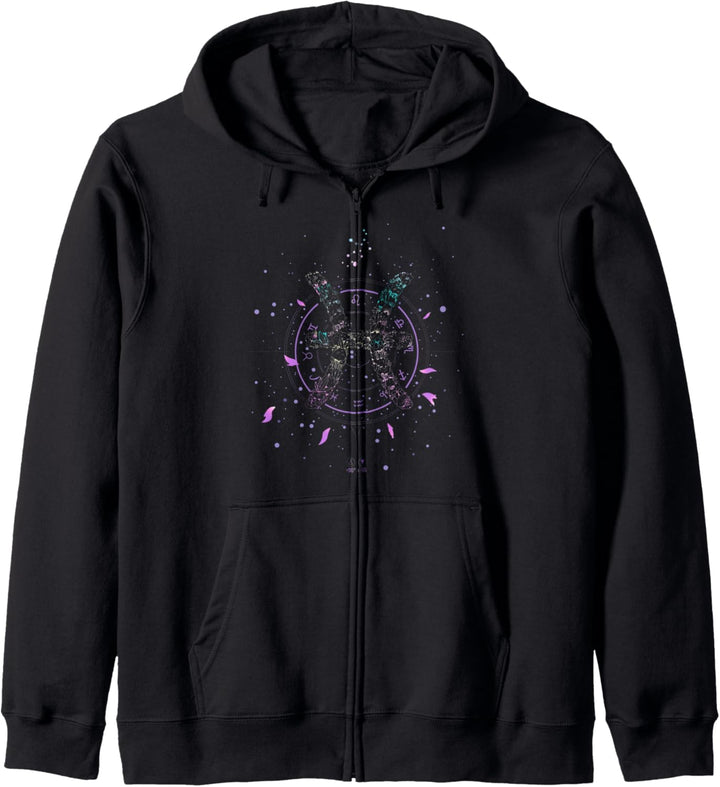 Pisces Zodiac Sign Floral Flower February March Birthday Kapuzenjacke