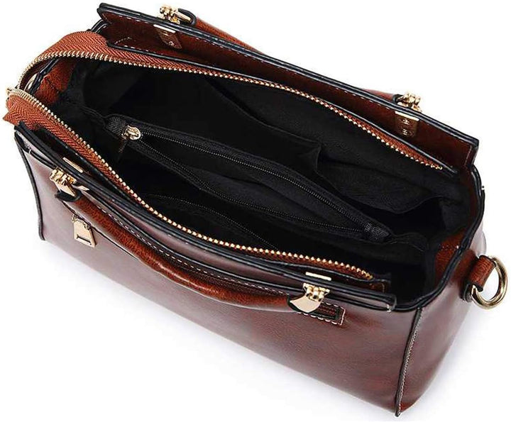 BUKESIYI Damen Tasche Umhängetasche Handtasche Frauen Klein Schultertasche Weekender Lack PU Leder C