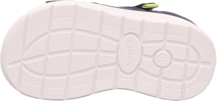 Superfit Baby Jungen Lagoon Sandale Knöchelriemen, 19 EU Weit Blau Hellgrün 8020