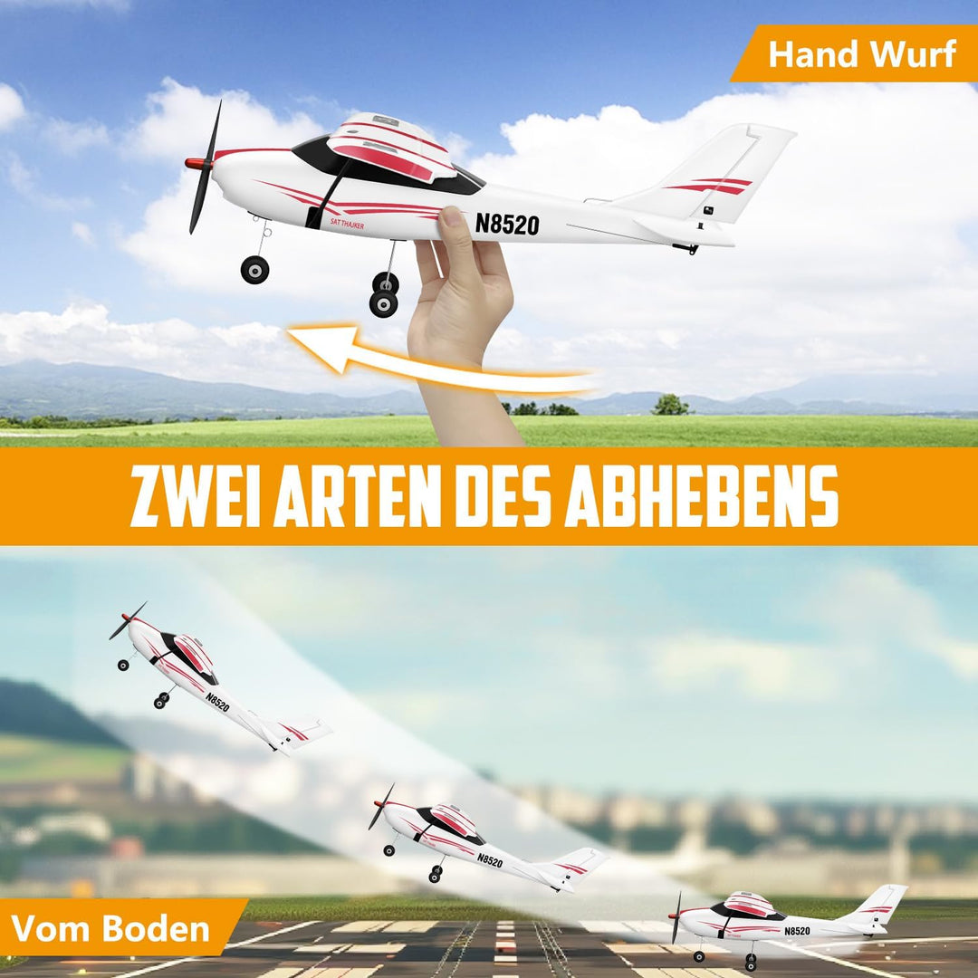 Hawk’S Work RC-Flugzeug Cessna 530mm, 4 Kanal Ferngesteuertes Flugzeug RTF, Bürstenloser Motor 6-ach