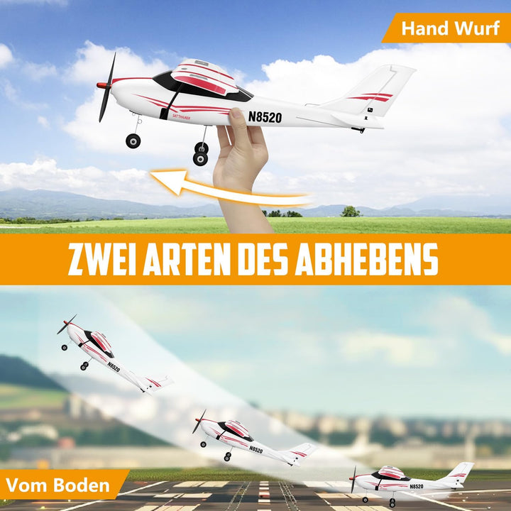 Hawk’S Work RC-Flugzeug Cessna 530mm, 4 Kanal Ferngesteuertes Flugzeug RTF, Bürstenloser Motor 6-ach