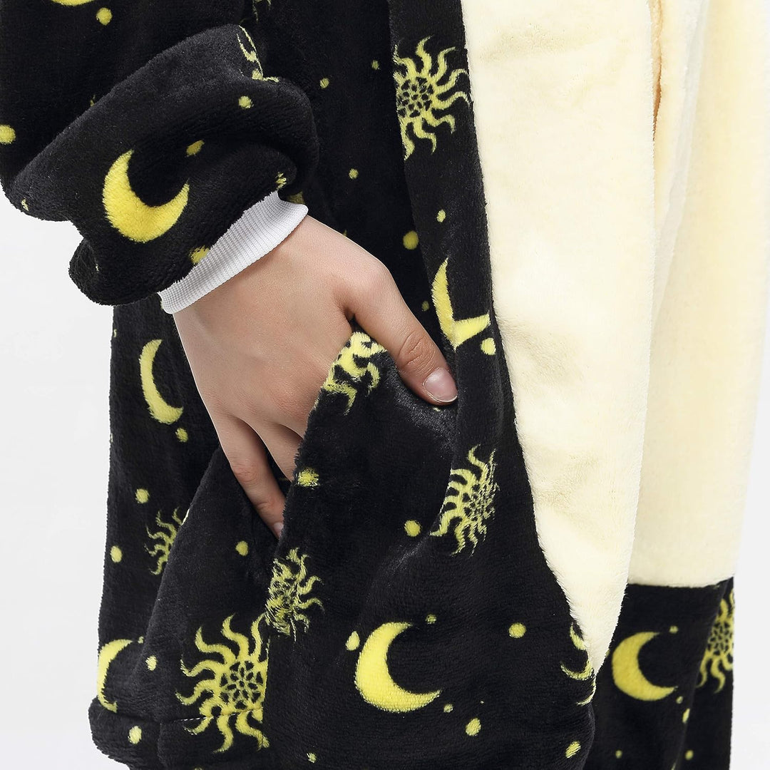 Katara Damen, Herren Einhorn Schwarz-sterne Jumpsuit S Einhorn Schwarz-sterne, S Einhorn Schwarz-ste