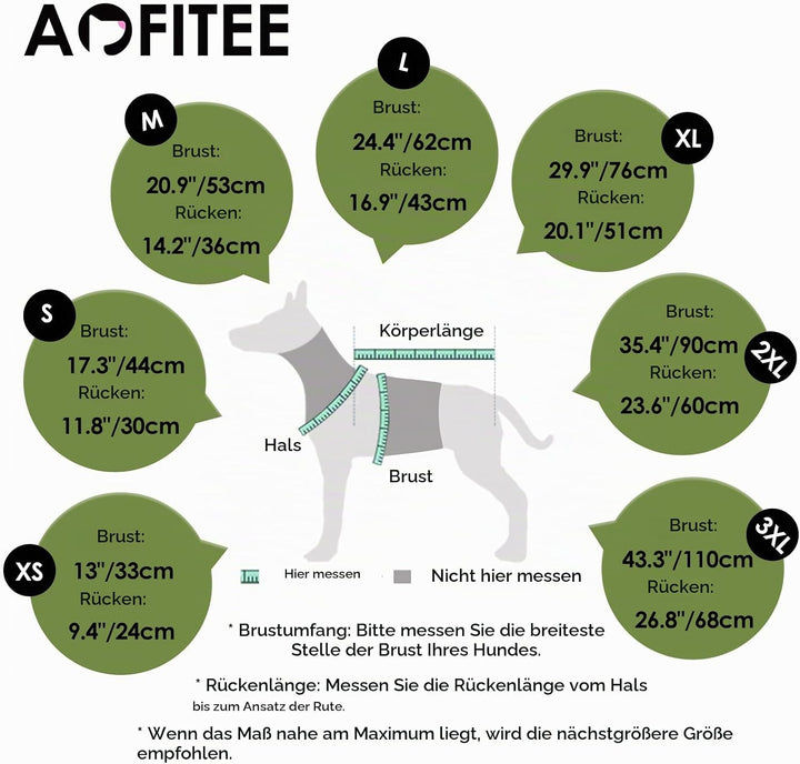 AOFITEE Extra Grosser Hundemantel, Warme Wasserdichter &amp; Winddichter Hundejacke mit Bauchschutz, Rol