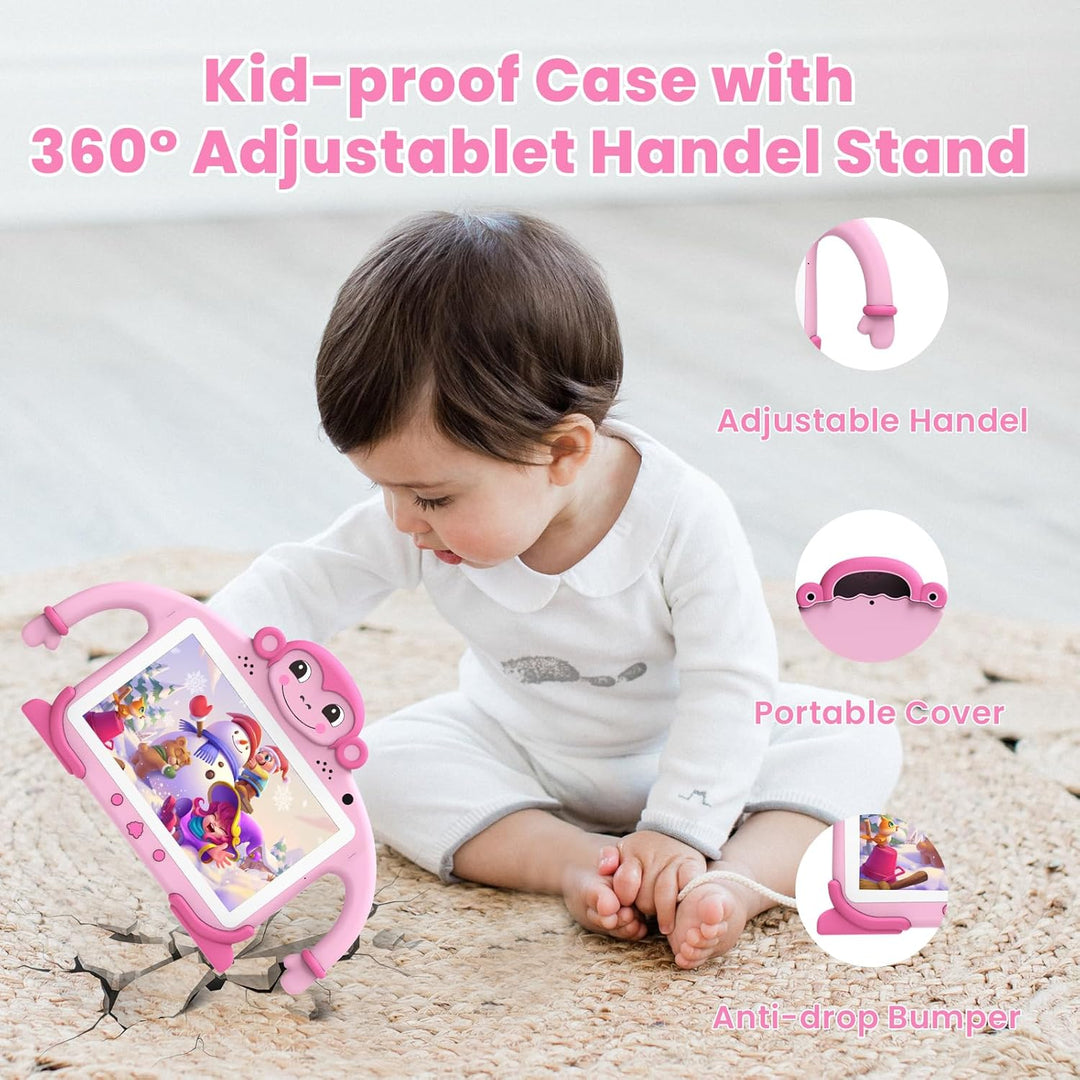 zcobro Kinder Tablet 7 Zoll Andorid Tablet für Kinder 2GB RAM+32GB ROM+128GB Erweiterbar, Kids Table