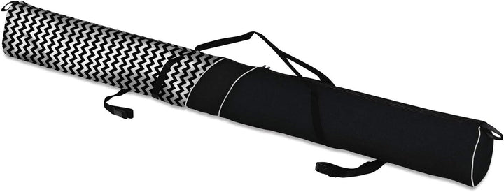 Ferocity Premium Set Skitasche und Skischuhtasche für 1 Paar Ski-Stöcke-Schuhe-Helm [053] Zickzack,
