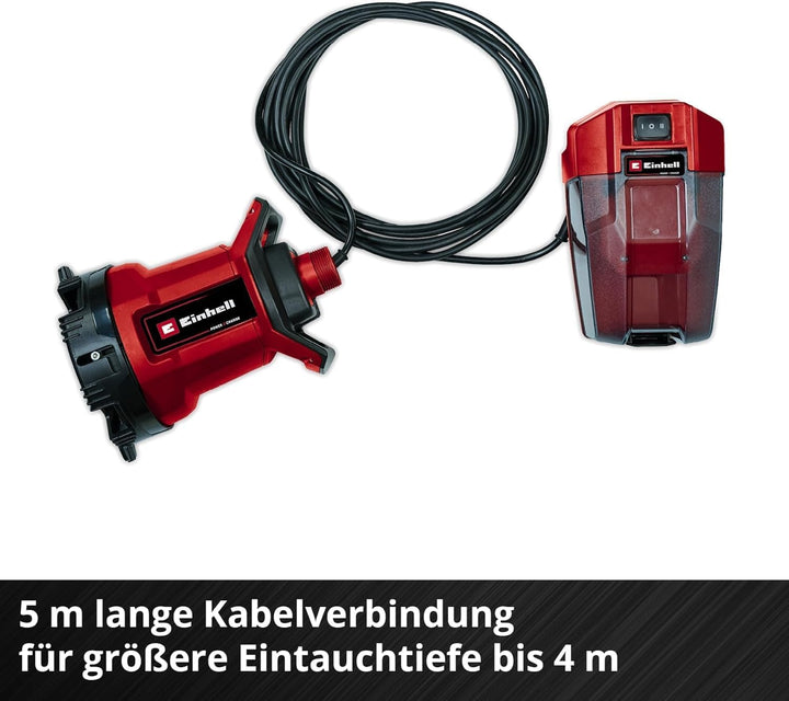 Einhell Akku-Schmutzwasserpumpe GE-DP 18/25 LL Li-Solo Power X-Change (18 V, 7.000 L/h Fördermenge,