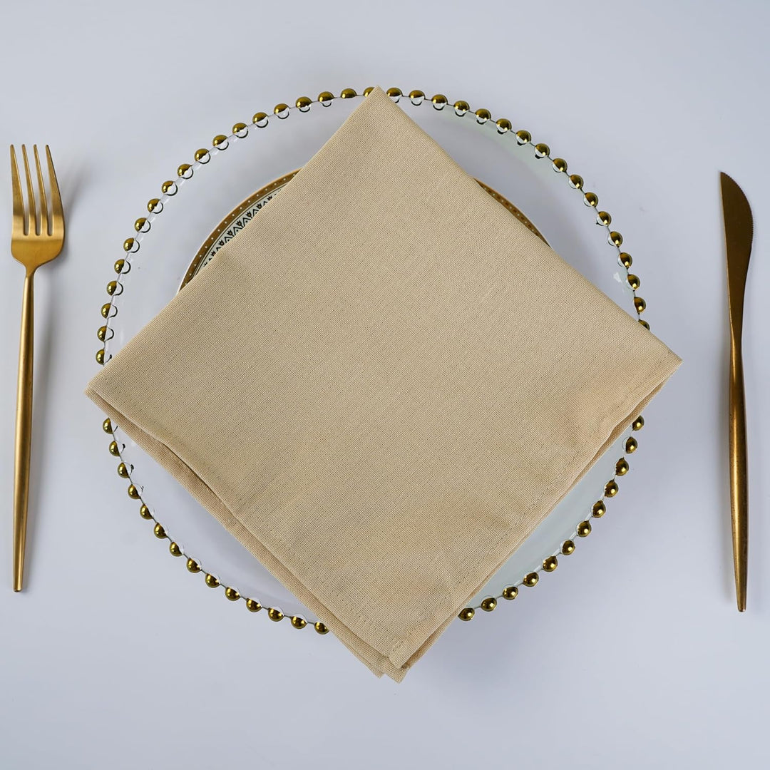 weich Polyester -Leinen gemischt Abendessen Cloth Servietten, 12 Stück (40 x 40 cm), für Veranstaltu