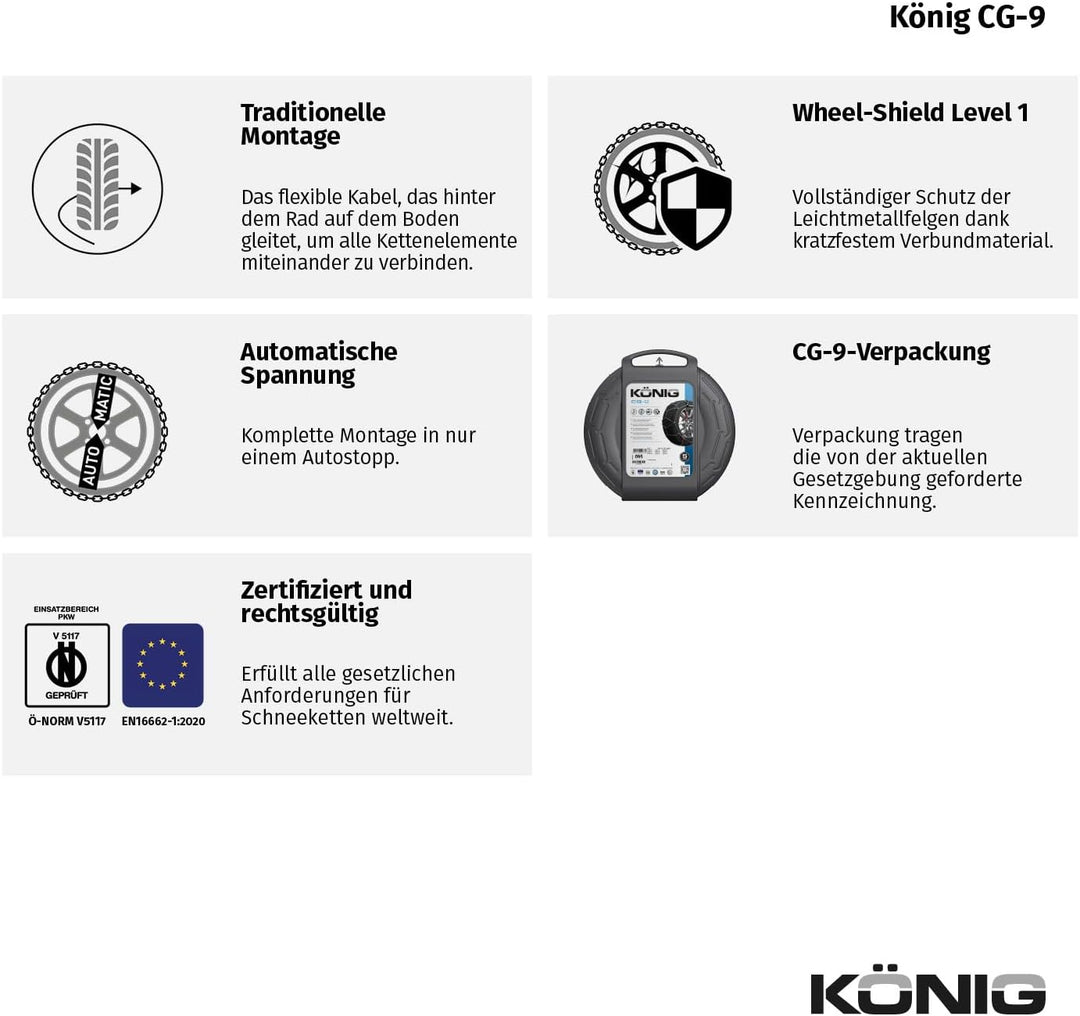 KÖNIG CG-9 105 - Schneeketten, CG-9 105