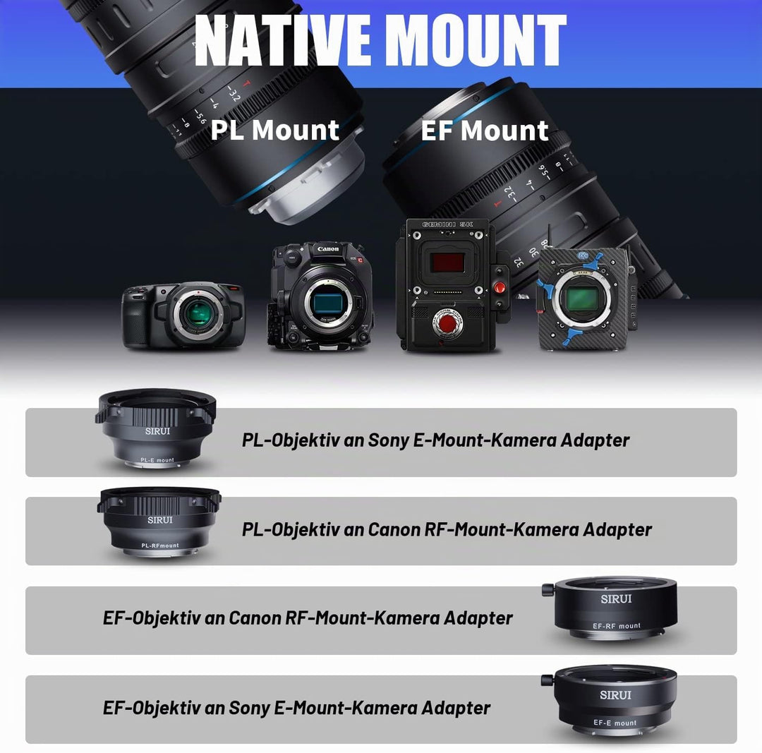 SIRUI 28-85mm T3.2 Full-Frame Parfocal Zoom Cine Lens, für PL-Mount-Kameras, kompatibel mit Alexa Mi