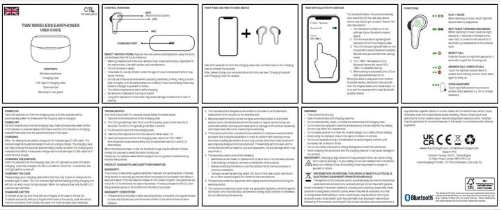 OTL Technologies Bluetooth-Kopfhörer V5.0 für Kinder Pokemon Pikachu mit Ladebox, gelb, one Size