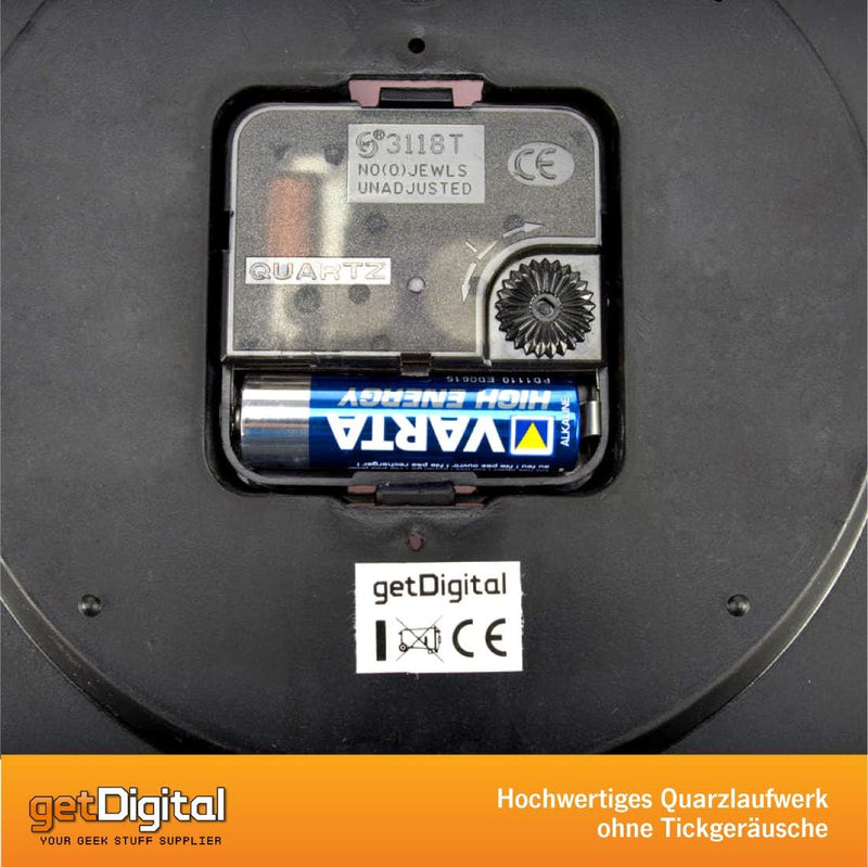 getDigital Matheuhr Wand Mathe-Uhr-Verschlüsselte Wanduhr mit vielfältigen Mathematik Aufgaben-Kreat