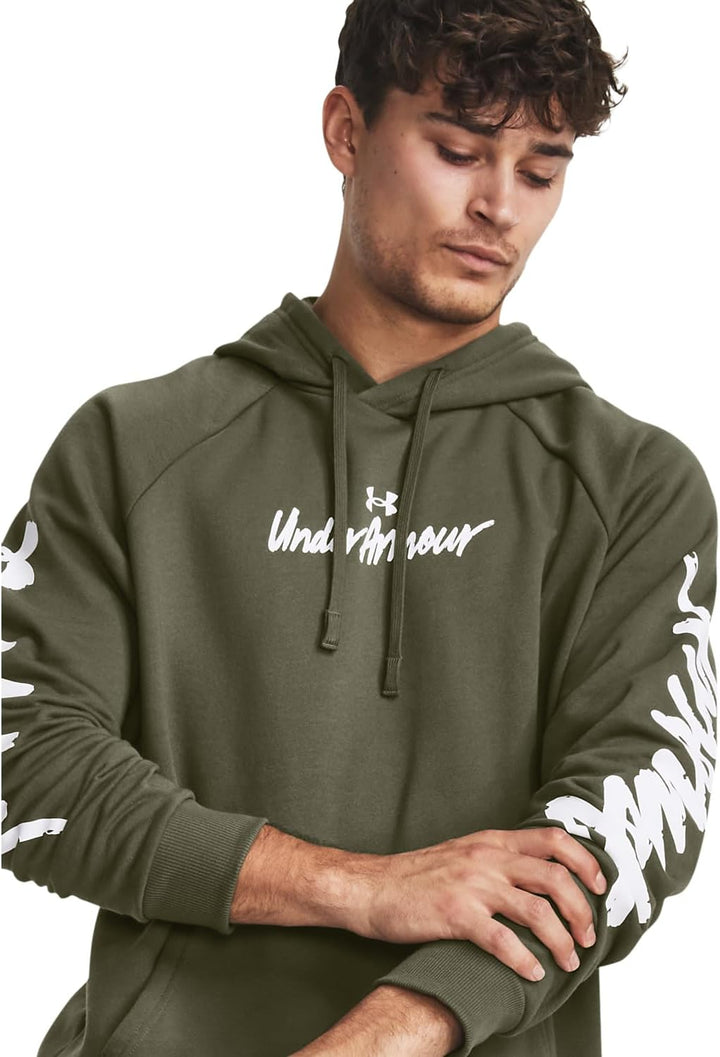 Under Armour Rival Graphic Hoody Training Herren XS (390) Marine Od Green/White, XS (390) Marine Od