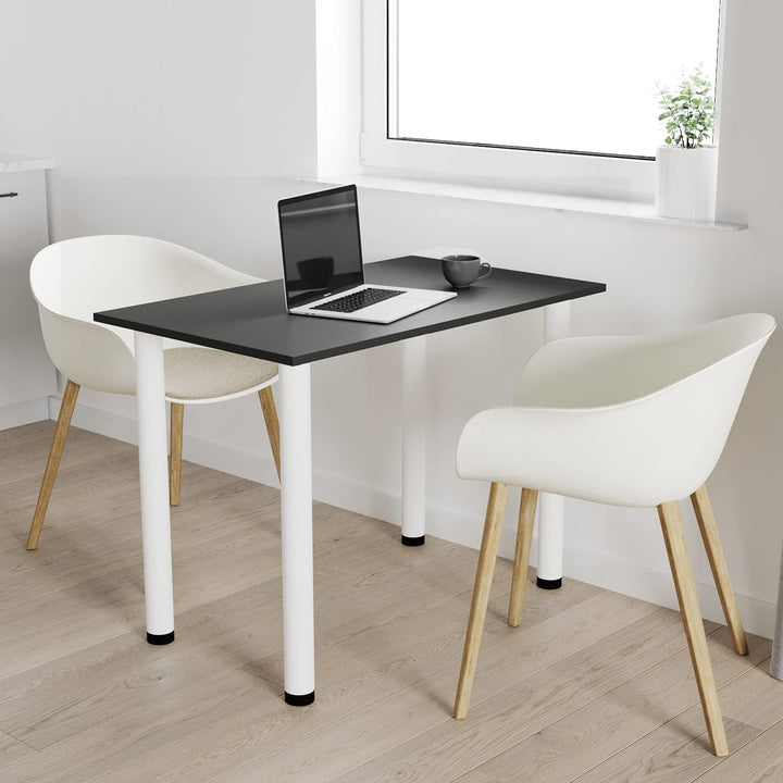 AKKE 60x40 | Esszimmertisch - Esstisch - Tisch mit weissen Beinen - Küchentisch - Bürotisch | ANTHRA