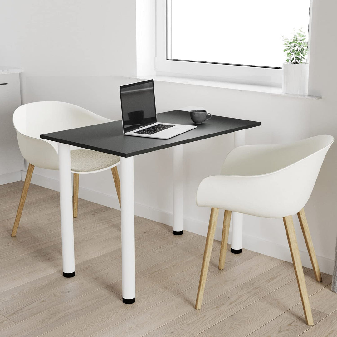 AKKE 70x40 | Esszimmertisch - Esstisch - Tisch mit weissen Beinen - Küchentisch - Bürotisch | ANTHRA