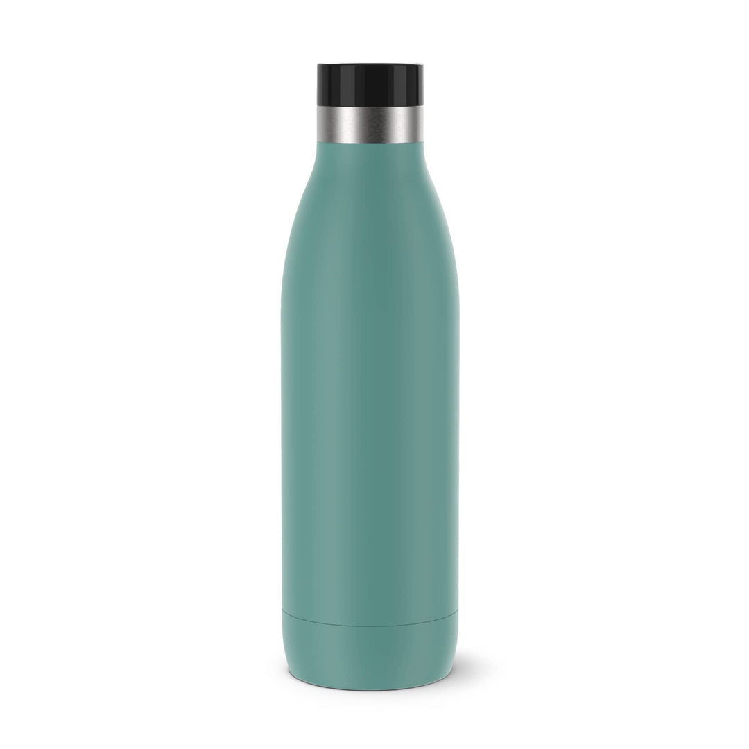 Emsa Bludrop Isolier-Trinkflasche, 0,7 Liter, 100% dicht, Quick-Press Verschluss, Ergonomischer 360°