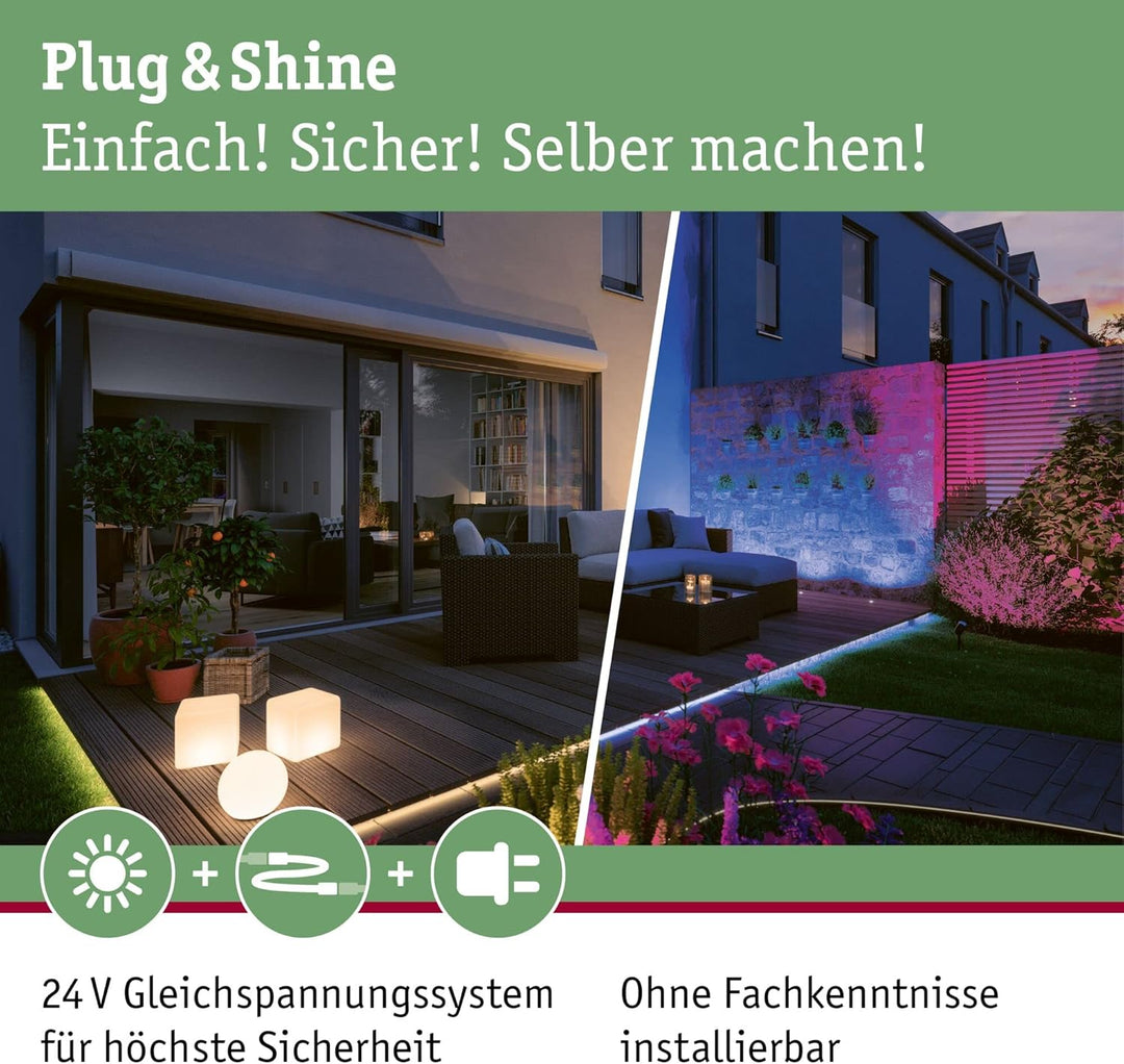Paulmann 18012 Plug &amp; Shine SmartHome Zigbee Funksteuerung Dämmerungssensor/Bewegungsmelder Aussenbe