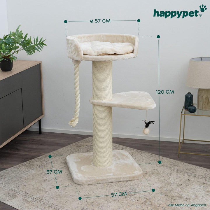 HAPPYPET Premium Kratzbaum Grosse Katzen Stabil 'Felix' - Katzenbaum, Kletterbaum, für Maine Coon, N