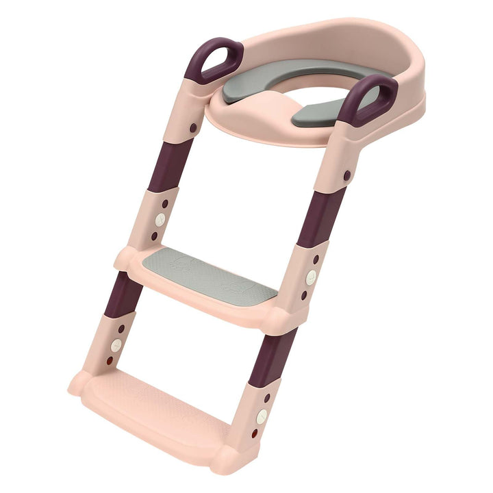 Toilettensitz Kinder mit Treppe, HöHenverstellbar Faltbar Töpfchen Toilettentrainer mit Treppe Toile