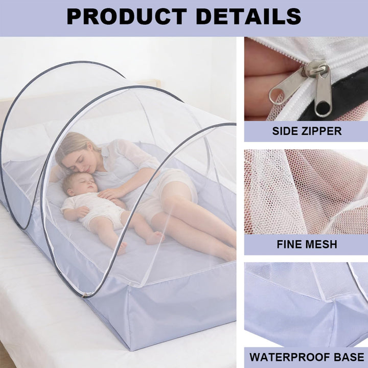 Moskitonetz Bett 200 * 100 * 73cm, Moskitonetz Reise Pop Up, Tragbares Campingzelt, Faltbares Moskit
