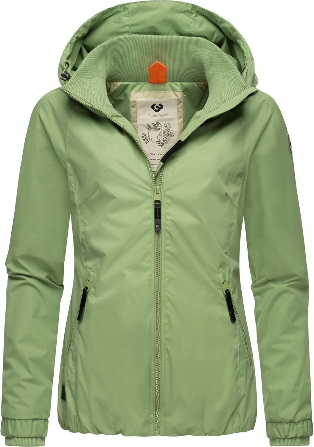 Ragwear Damen wasserdichte Übergangsjacke leichte Jacke kurz mit Kapuze Dizzie Intl XS-6XL S Light G