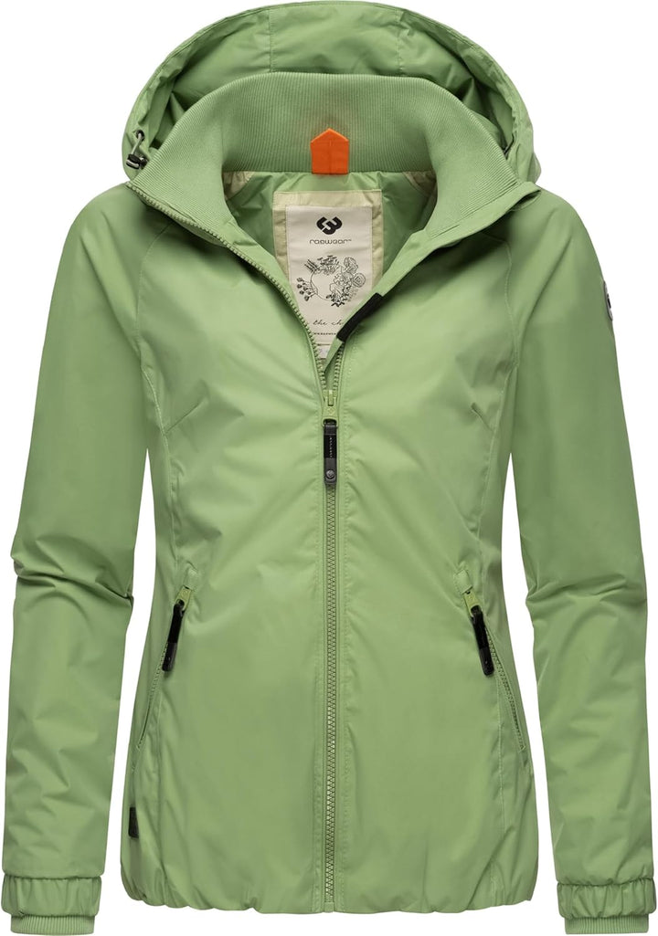 Ragwear Damen wasserdichte Übergangsjacke leichte Jacke kurz mit Kapuze Dizzie Intl XS-6XL S Light G
