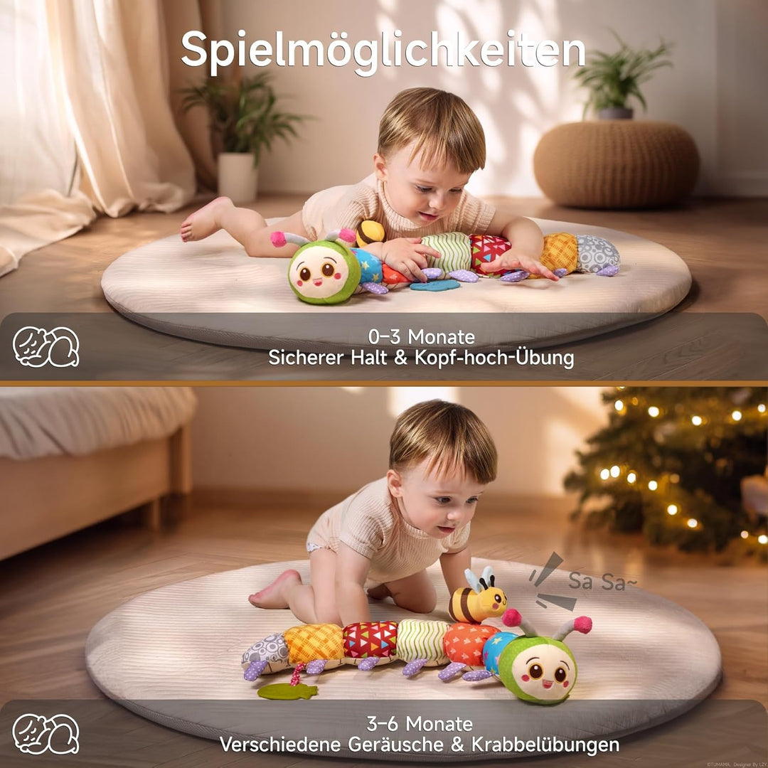 TUMAMA KIDS Baby Spielzeug 0 3 6 Monate Raupe spielzeug, Montessori Sensorik Spielzeug, Baby-Mädchen