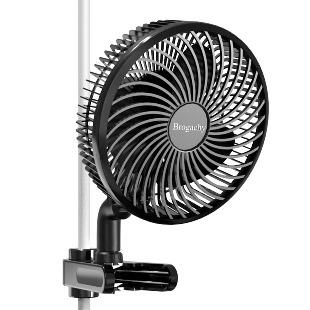 10W Grow Ventilator mit Clip, Automatische Oszillation,EC-Motoren mit 10-Geschwindigkeiten, Schutzar