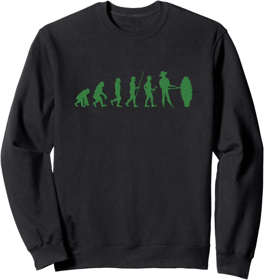 Gärtner Evolution Garten Gartenbau Giesskanne Busch Geschenk Sweatshirt