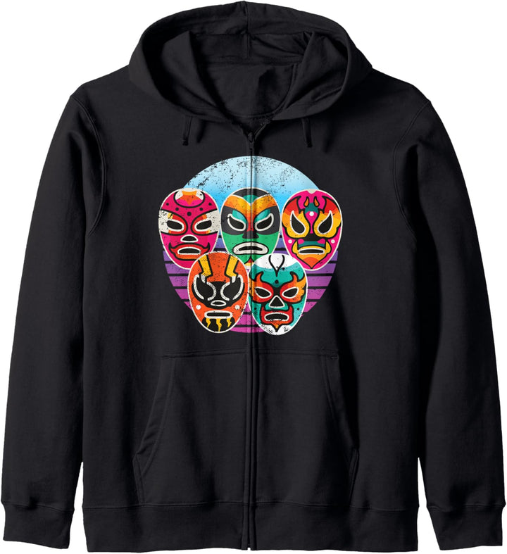 Mexikanische Wrestling Maske I Mexikanisches Wrestling Kapuzenjacke