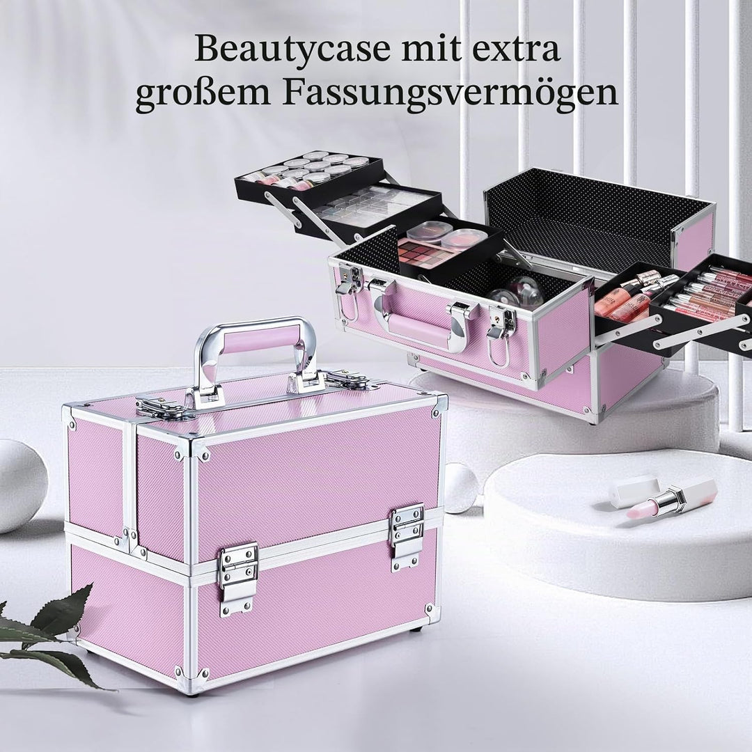 Joligrace Kosmetikkoffer Schminkkoffer Make up Koffer Beauty Case Kosmetikbox Make up Organizer Kosm