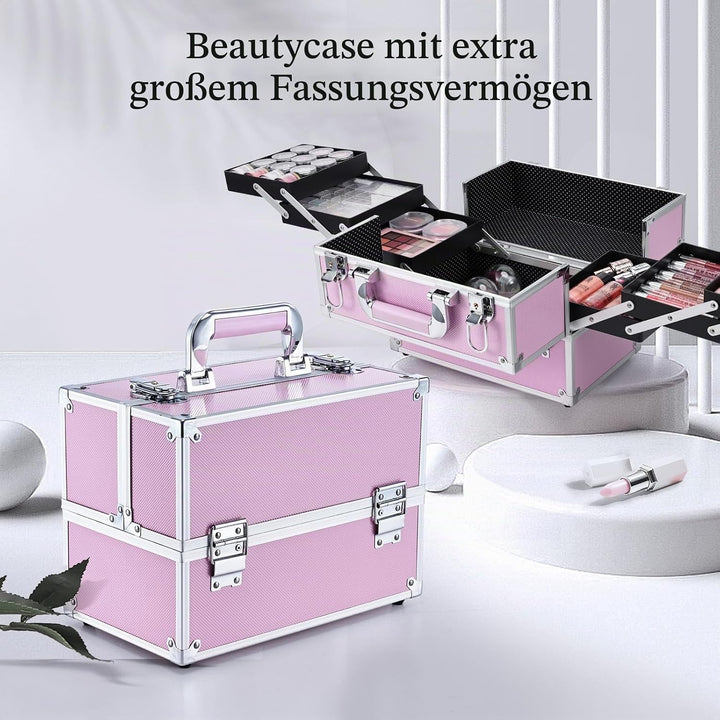 Joligrace Kosmetikkoffer Schminkkoffer Make up Koffer Beauty Case Kosmetikbox Make up Organizer Kosm