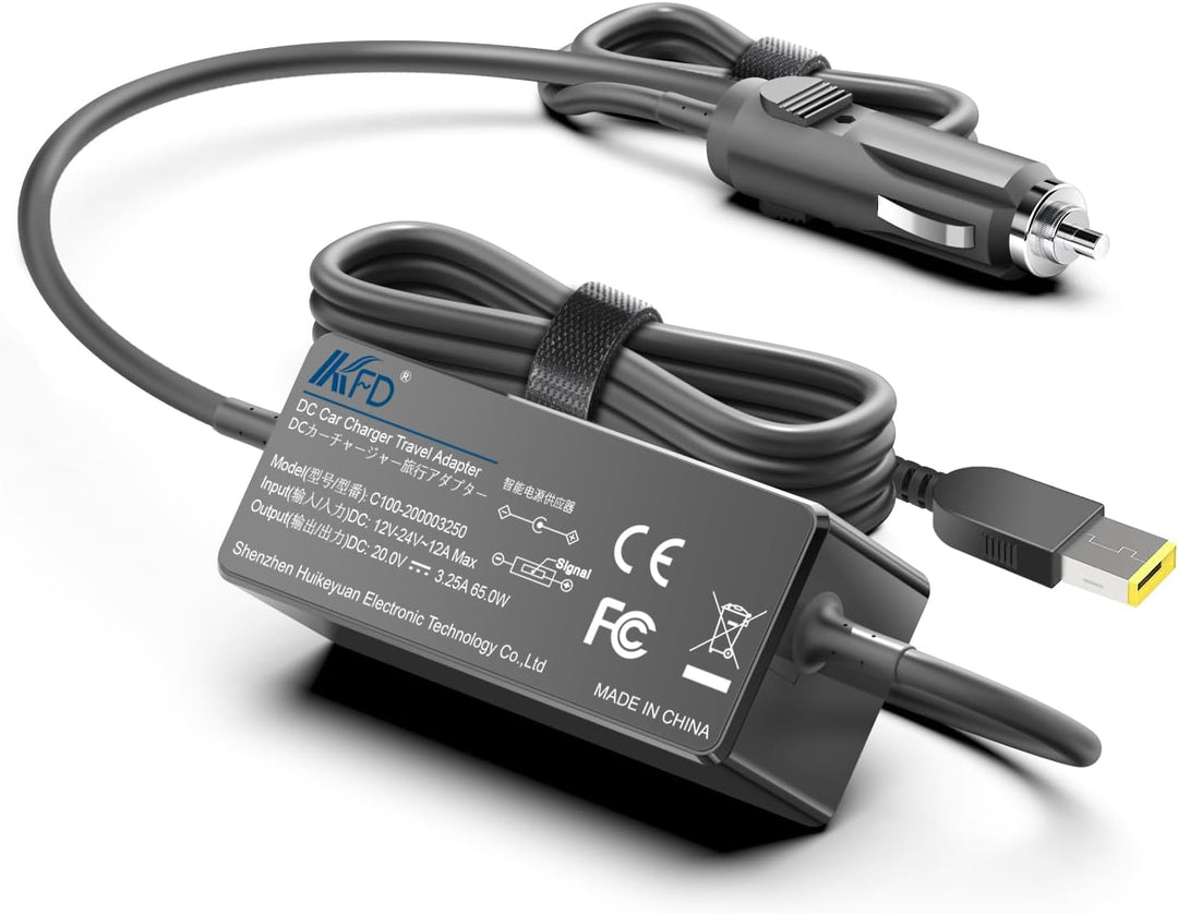 KFD 65W DC 12V-24V KFZ Ladekabel Netzteil Auto Ladegerät für Lenovo Thinkpad T440 T460 T470 T430 T44